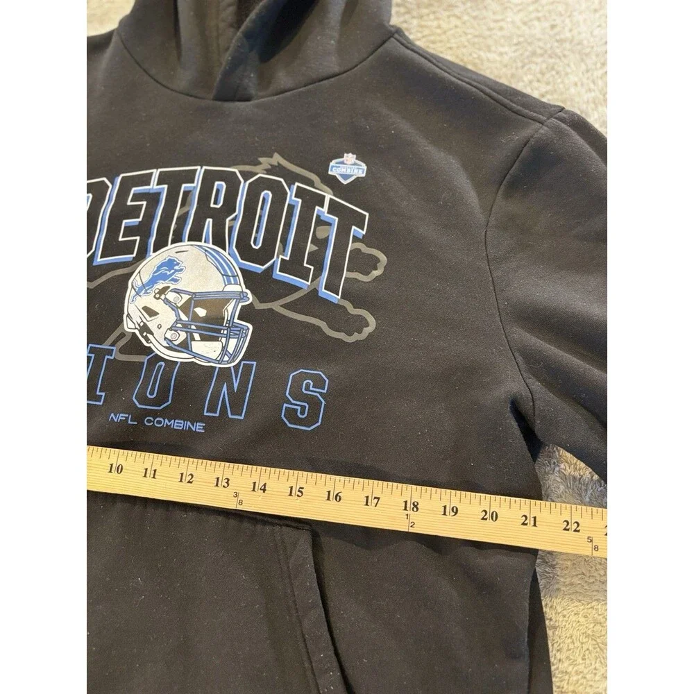 Detroit Lions SWEATSHIRT Hoodie BLACK Combine Training NFL Team Apparel Mens XL